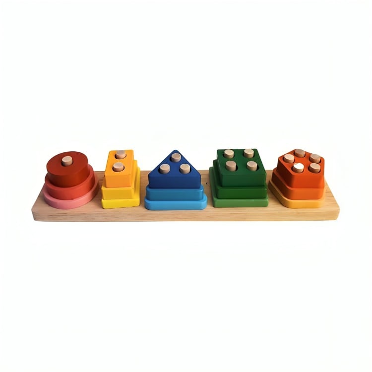 JUEGO ENCAJE Y DIFICULTAD MADERA DIDÁCTICO BLOQUES MADERA 5 - 2