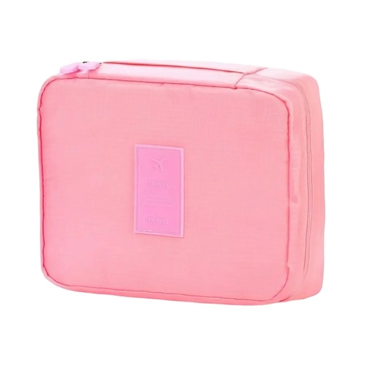 NECESER ORGANIZADOR COSMETIQUERO BOLSA VIAJE TRAVEL ROSA - 2
