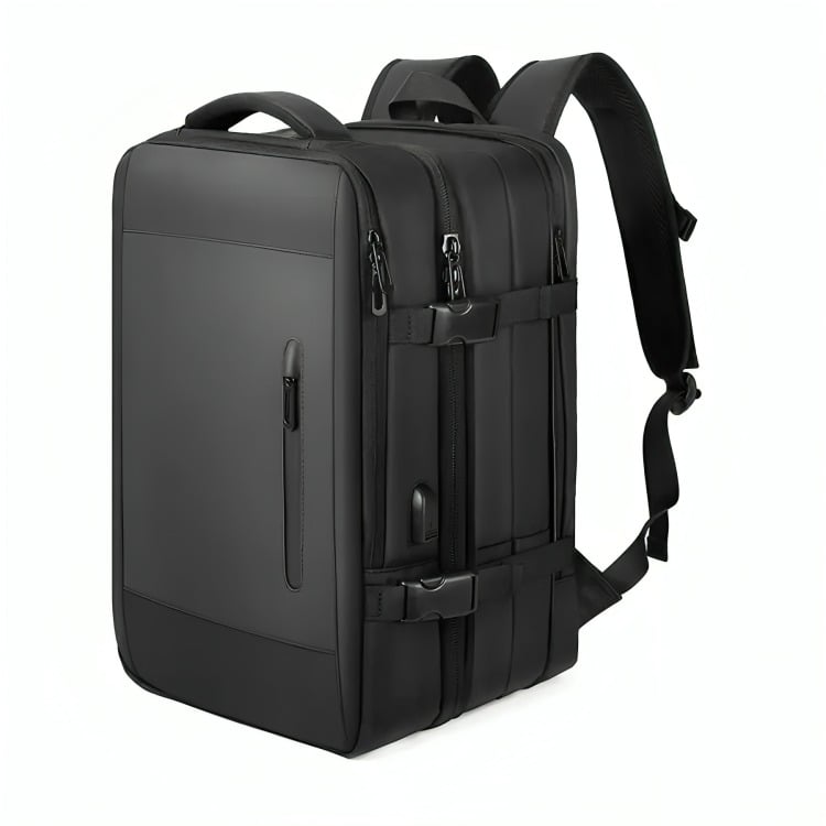 MOCHILA DE VIAJE GRAN CAPACIDAD IMPERMIABLE VIRAL UNISEX NEGRO - 3