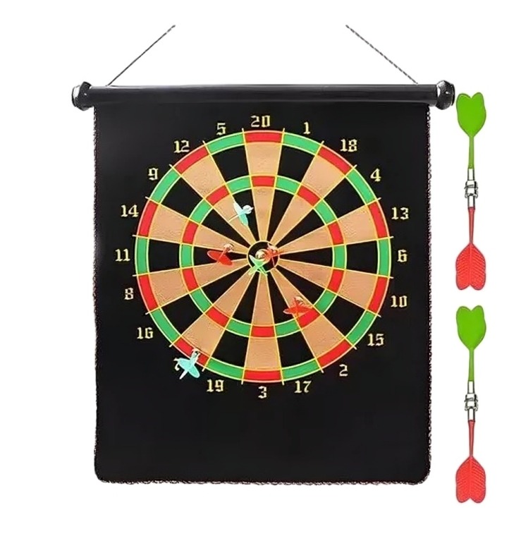 JUEGO DARDO TABLERO COLGANTE Y PLEGABLE ACCESORIOS MAGNÉTICO - 4