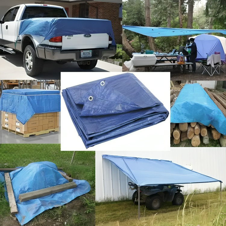 LONA CARPA MULTIUSOS IMPERMEABLE CARGA 5X6 METROS - 3