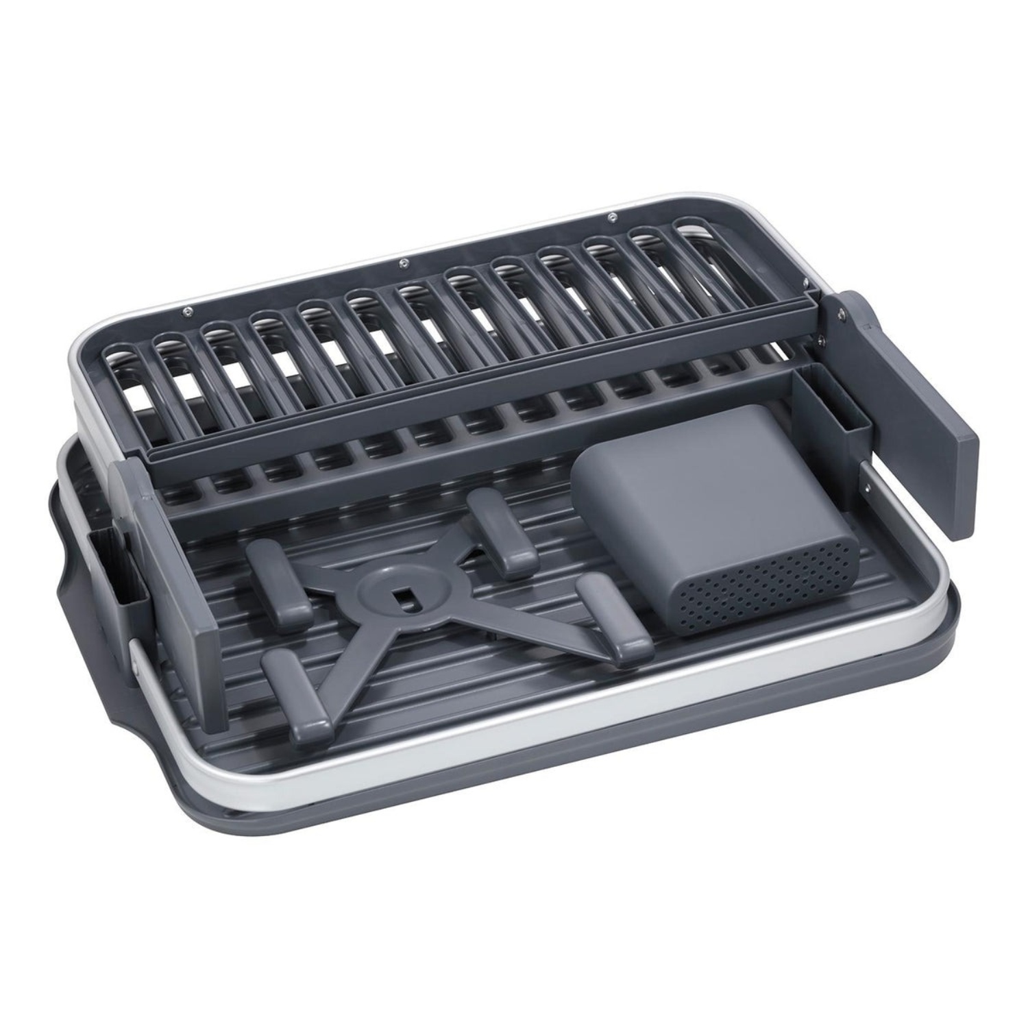 SECAPLATOS ESCURRIDOR 2 NIVELES PLEGABLE SPAZIO 49X34CM - 1