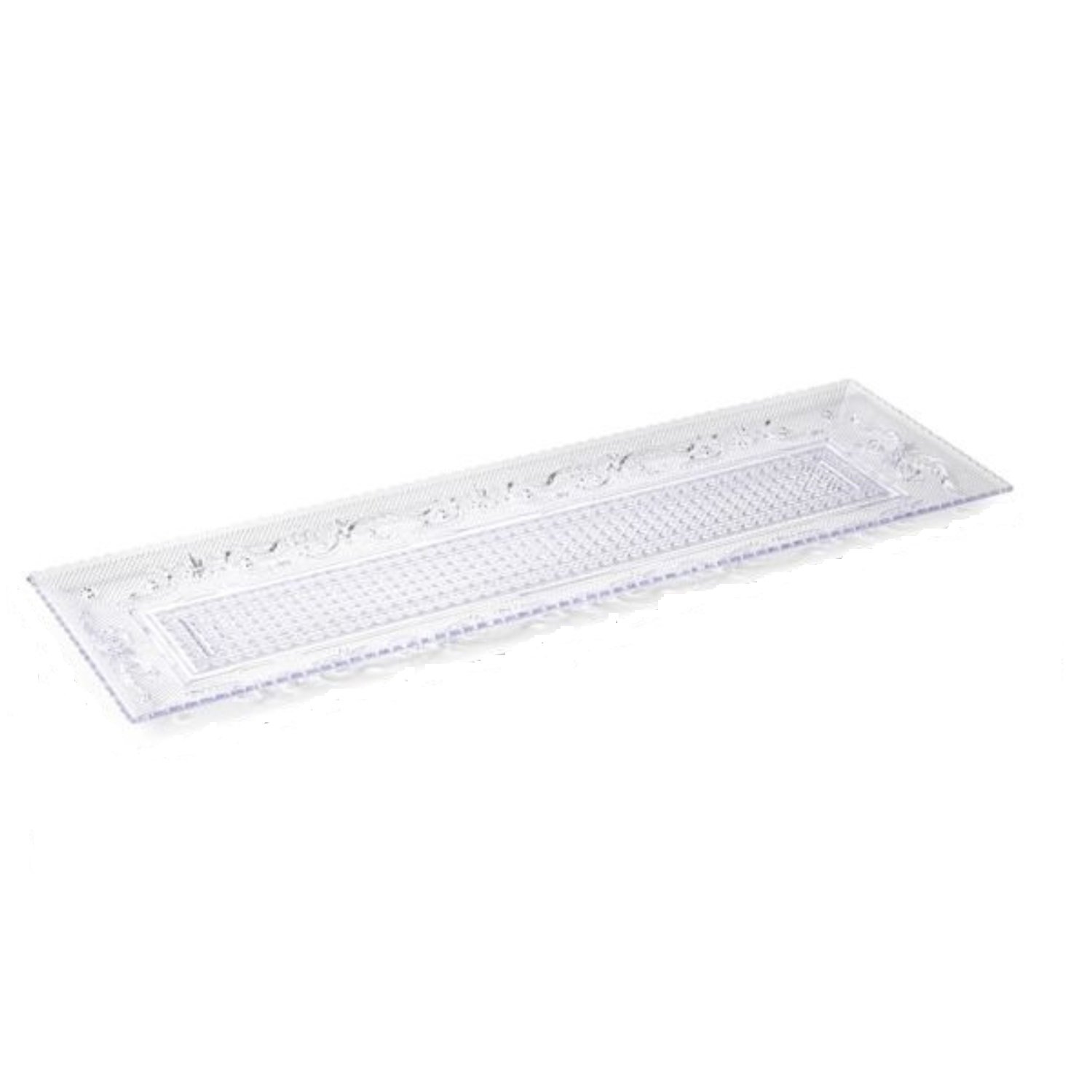 Ripley - BANDEJA RECTANGULAR CRYSTAL 15X46 CM TRANSPARENTE