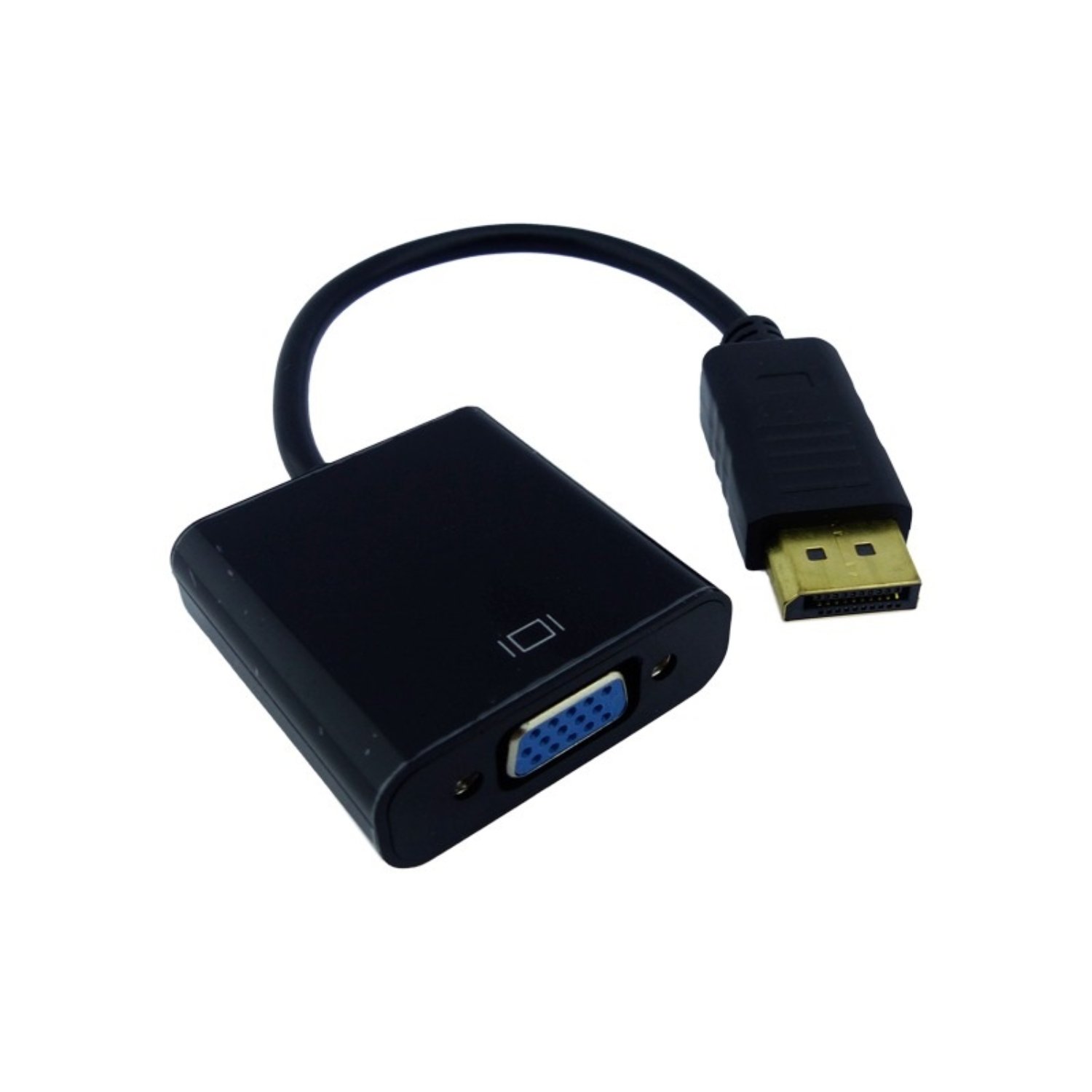 CONVERTIDOR CABLE DE DISPLAY PORT MACHO A VGA HEMBRA NEGRO EN BOLSA - 3