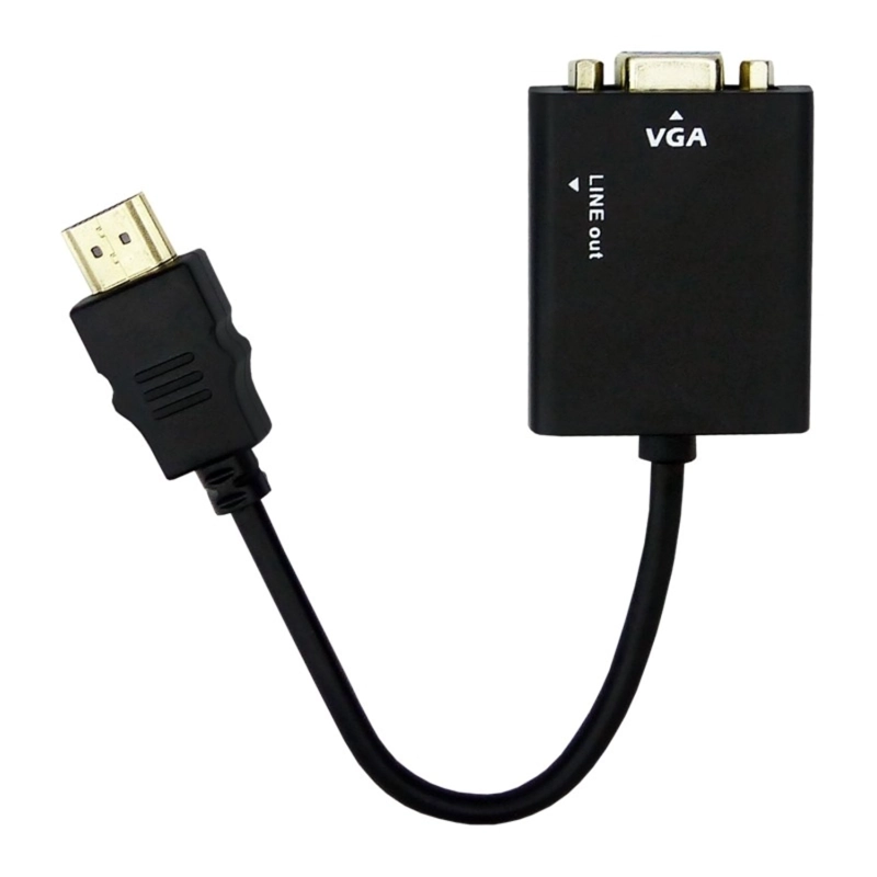 CONVERTIDOR DE HDMI A VGA CON AUDIO INCLUYE EL CABLE 1X1 EN CAJA PVC - 1