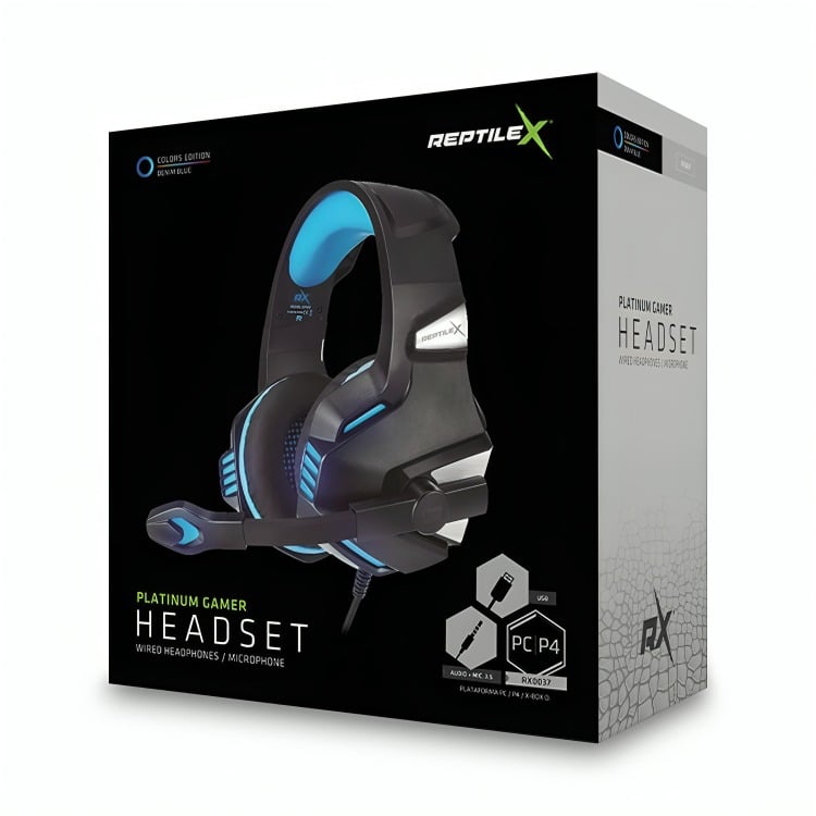 AUDÍFONOS PREMIUM GAMER AZUL - 2