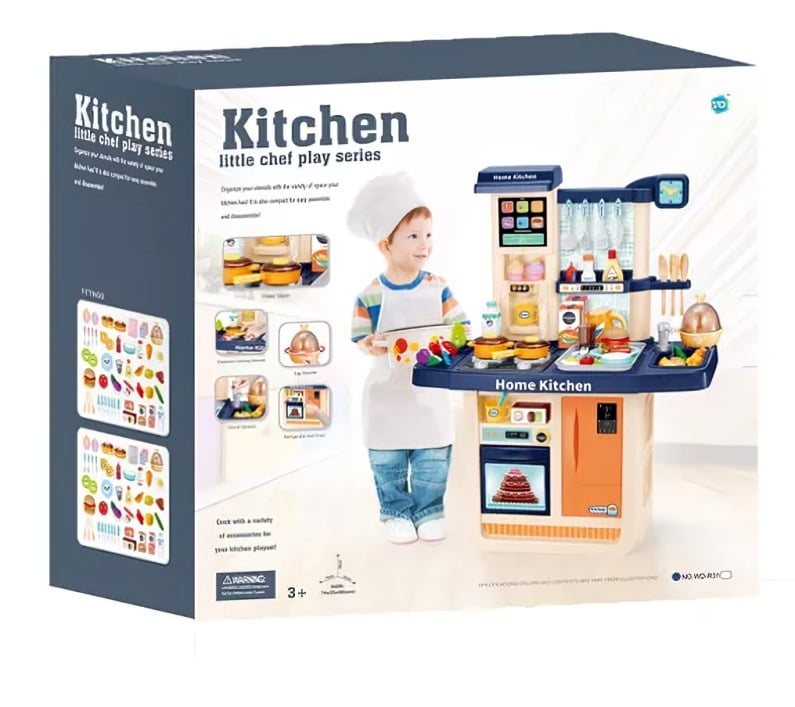 COCINA 100 CM AZUL CON 65 PIESAS - 2