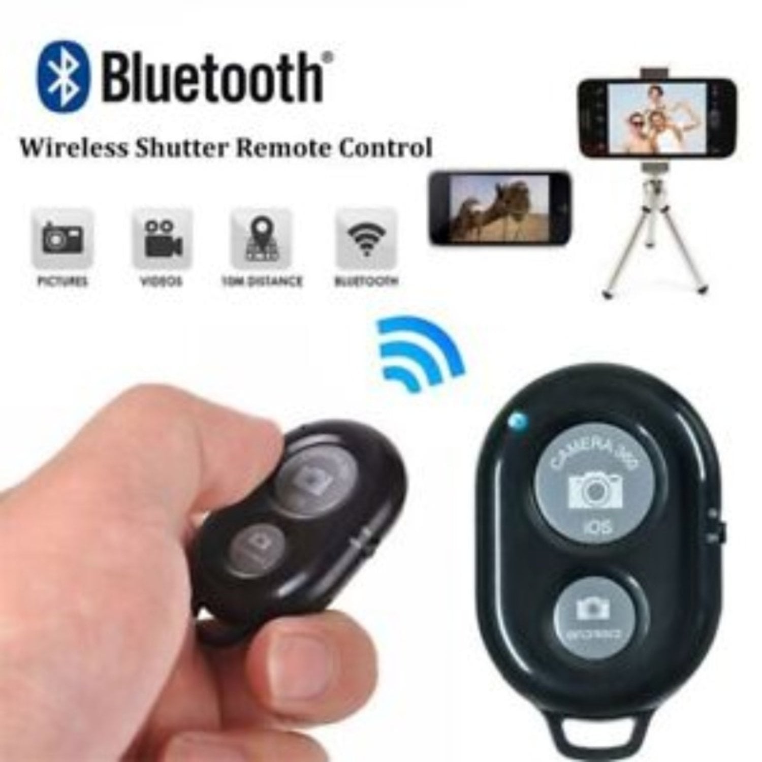 GENÉRICO CONTROL REMOTO OBTURADOR BLUETOOTH REMOTE SHUTTER BLUETOOTH 3.0 SELF TIMER