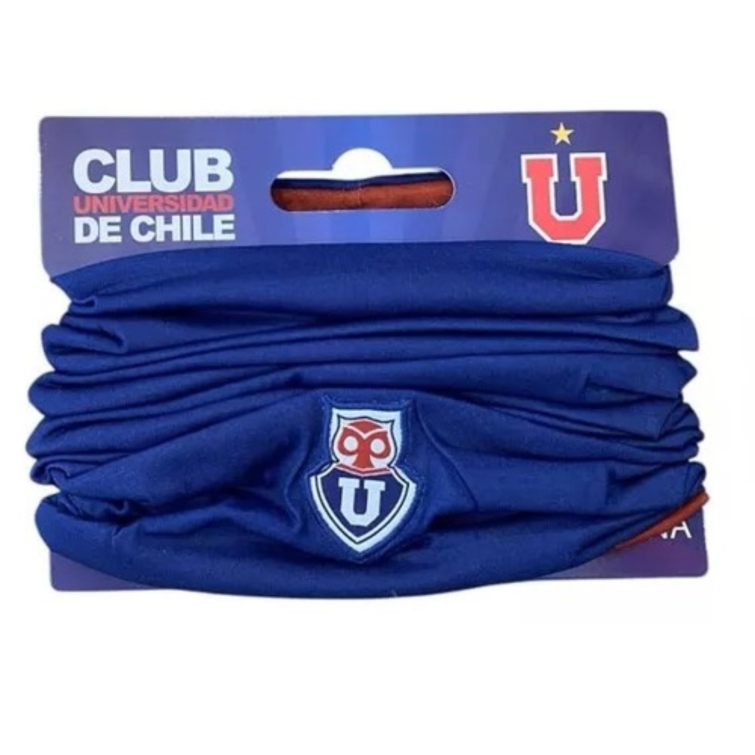 BANDANA MULTIFUNCIONAL U CHILE COLOR AZUL - 1
