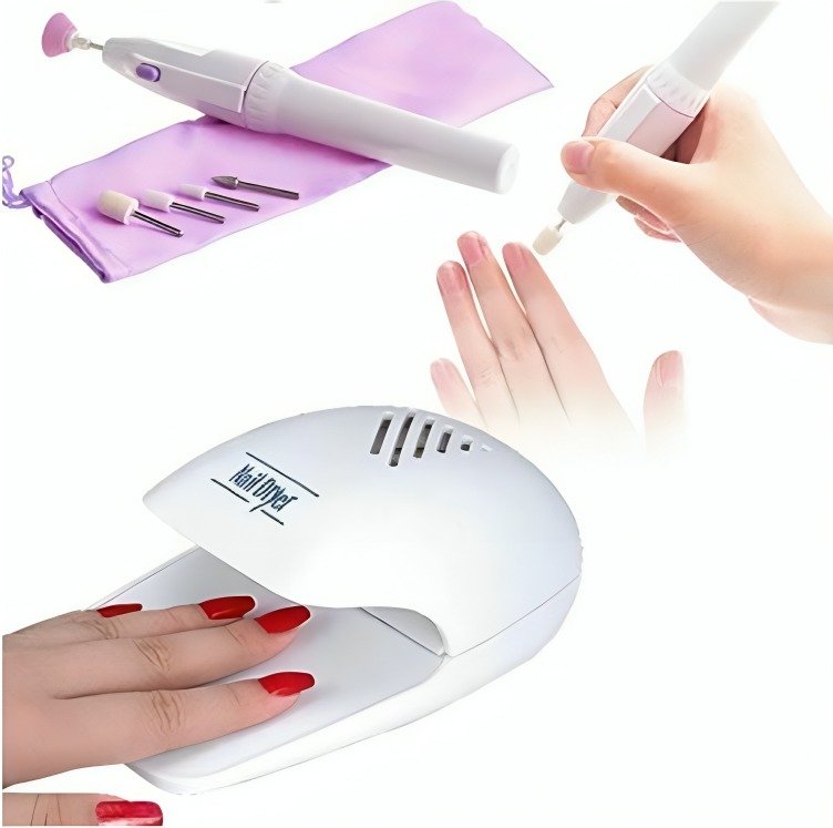 KIT MANICUREPEDICURE TORNO MAQUINA SECADO DE UÑAS - 2