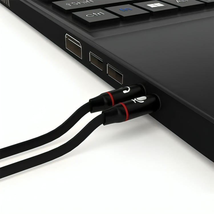 GENÉRICO CABLE ADAPTADOR 3.5MM PARA AUDIFONOS CON MICRÓFONO