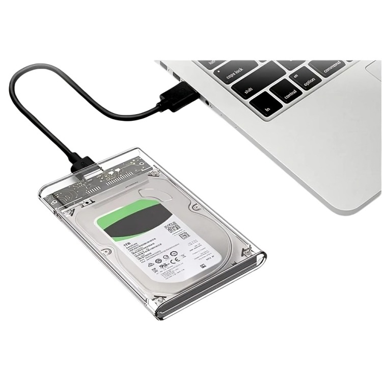 COFRE CASE TRANSPARENTE DISCO DURO SATA2.5 USB3.0 - 2