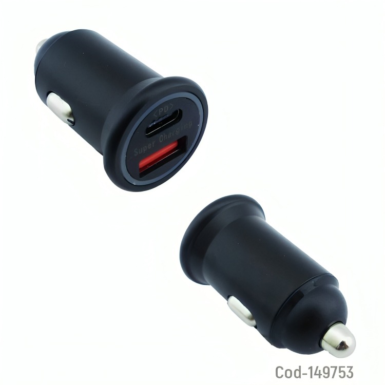 CARGADOR 1 USB Y 1PD TYPE-C 100W MOD.T-5102 12V ALUMINIO - 3