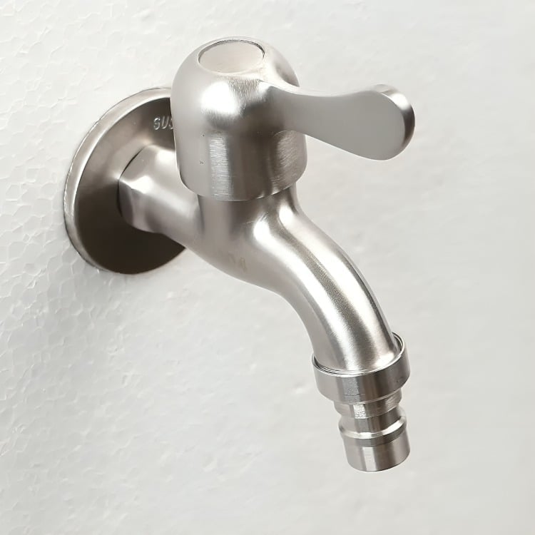 GRIFO DE ACERO INOXIDABLE, LLAVE DE PASO 1/2 - 2