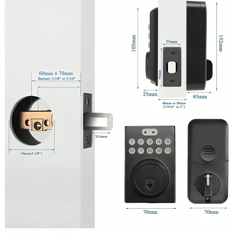 CERRADURA INTELIGENTE PARA PUERTA DE ENTRADA CON TECLADO - 3