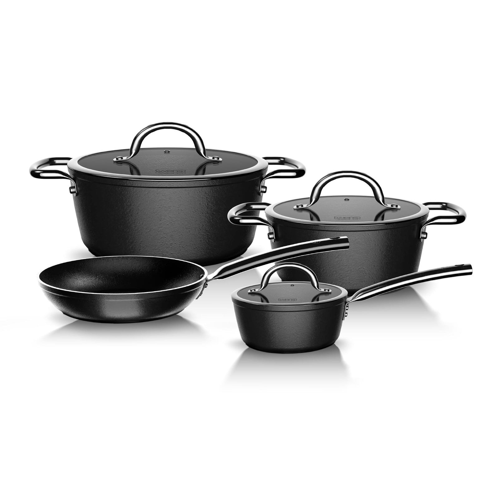 BATERÍA DE COCINA 7 PIEZAS ALUMINIO FORJADO BLACK - 8