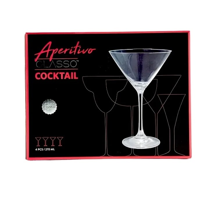 SET 4 COPAS MARTINI GLASSO - 1