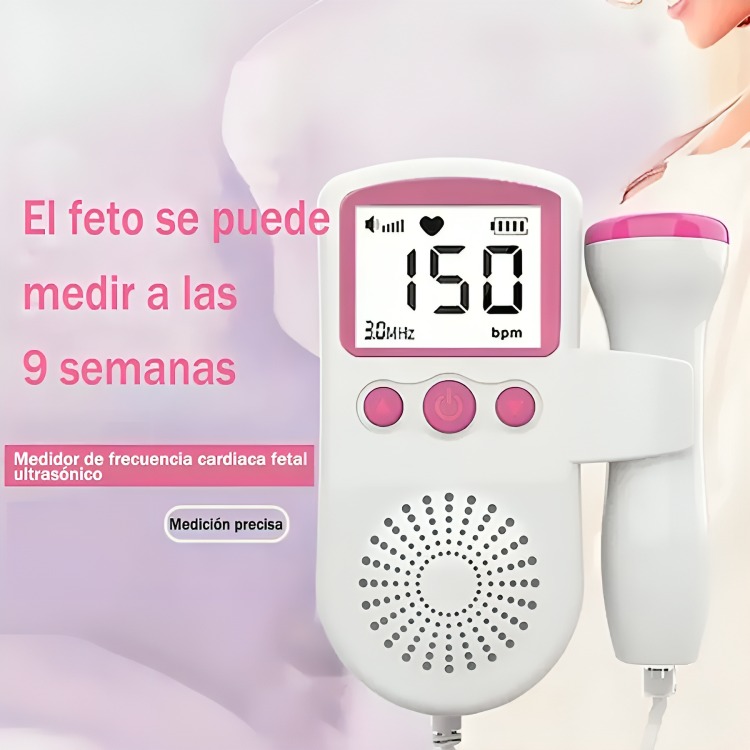 MONITOR FRECUENCIA CARDIACA LATIDOS FETALES BEBÉ MÁS GEL - 3