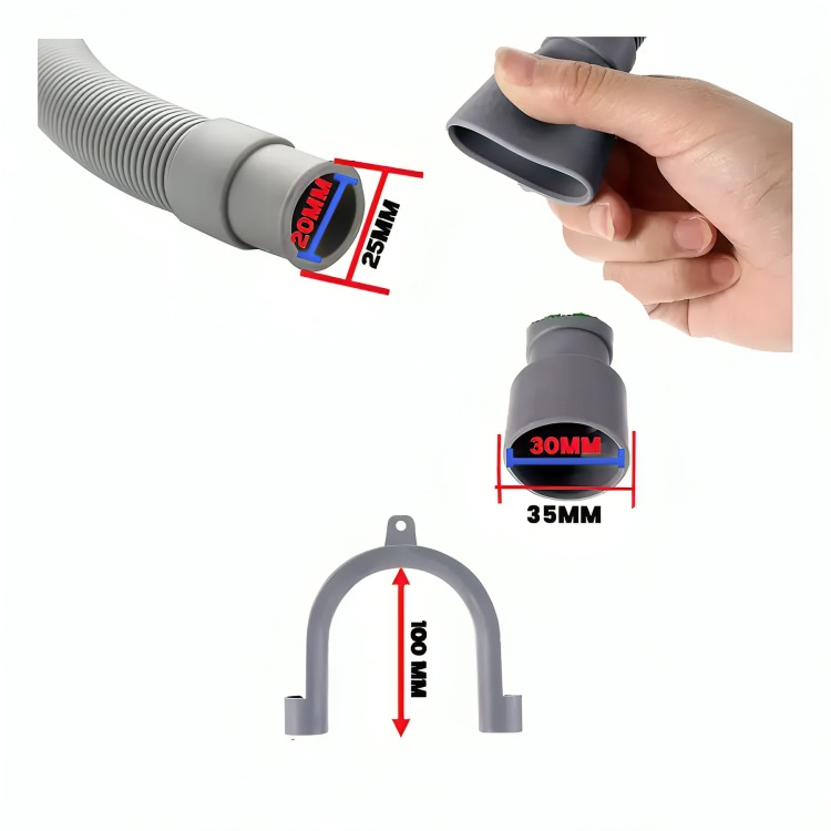 MANGUERA PARA LAVADORA DE DESAGUE DESCARGA 3 MTS UNIVERSAL - 4