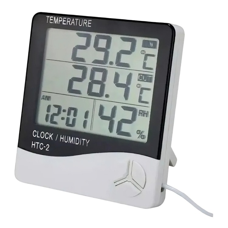HIGRÓMETRO CON SONDA EXTERNA RELOJ ALARMA - 2