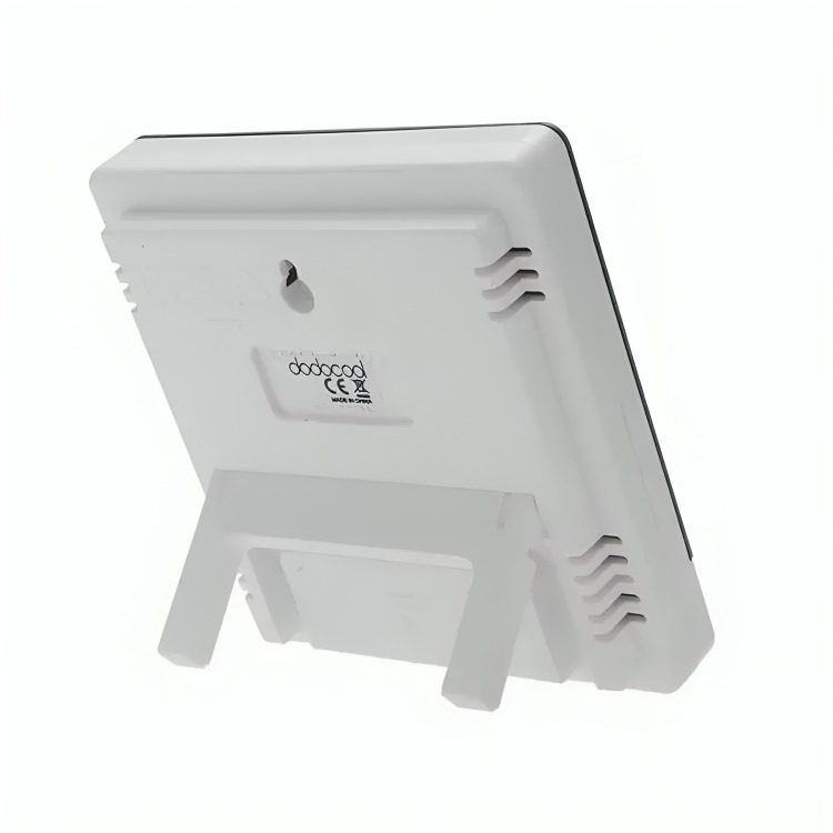 TERMÓMETRO HIGRÓMETRO AMBIENTAL, RELOJ , ALARMA - 1