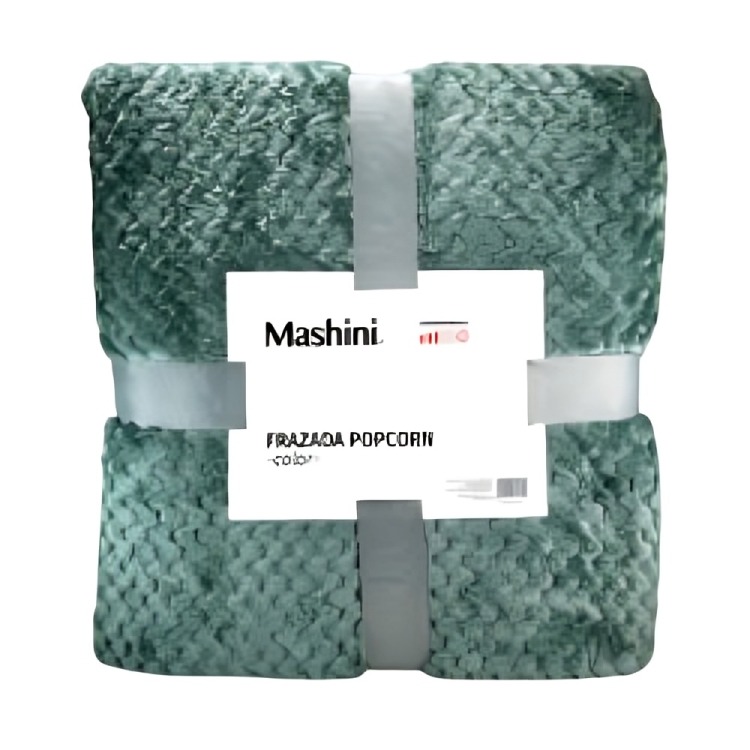 FRAZADA POPCORN 1.5 PLAZAS / VERDE – MASHINI - 1