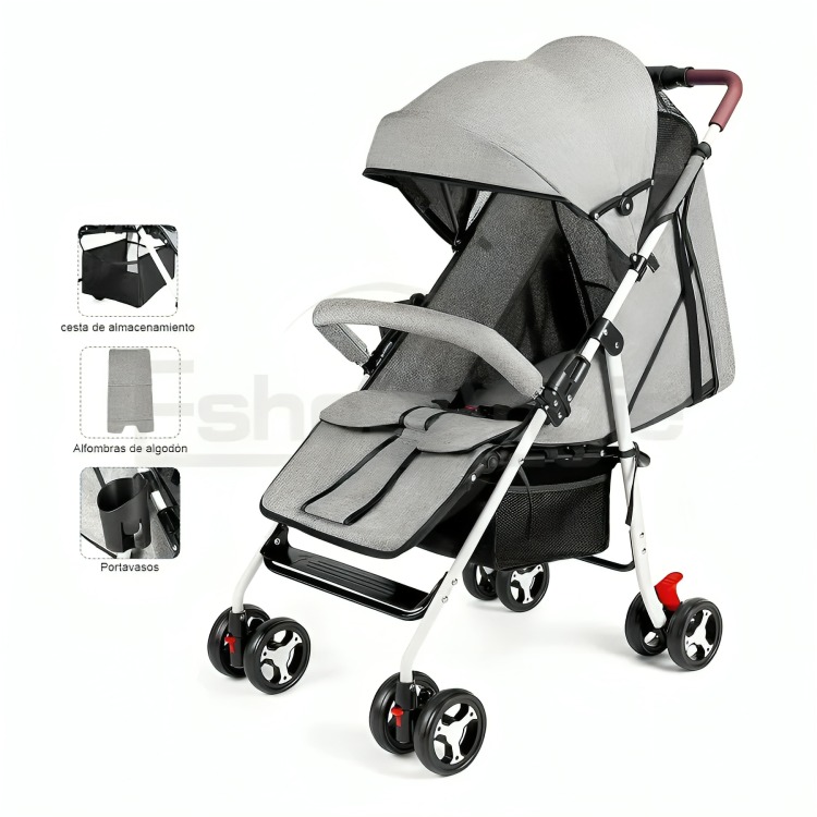 COCHE PARAGUAS DE PASEO PARA BEBÉ PLEGABLE Y RESISTENTE - 3