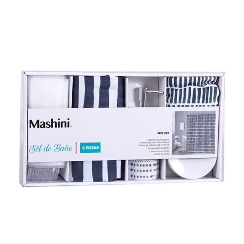 SET DE BAÑO EN CAJA 6 PIEZAS / ELQUI – MASHINI - 1