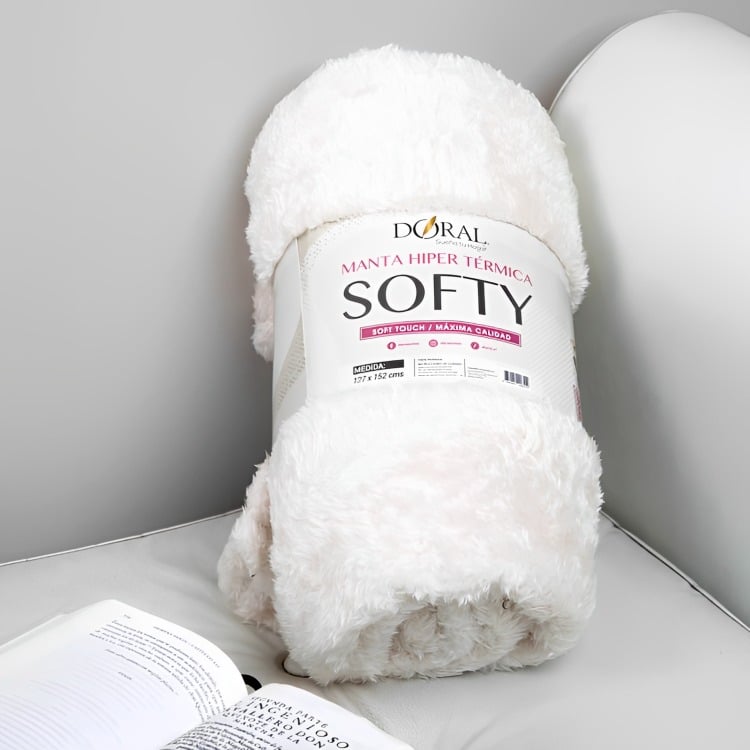 MANTA SOFTY LISA / CRUDO – DORAL 127×152 CM. - 3