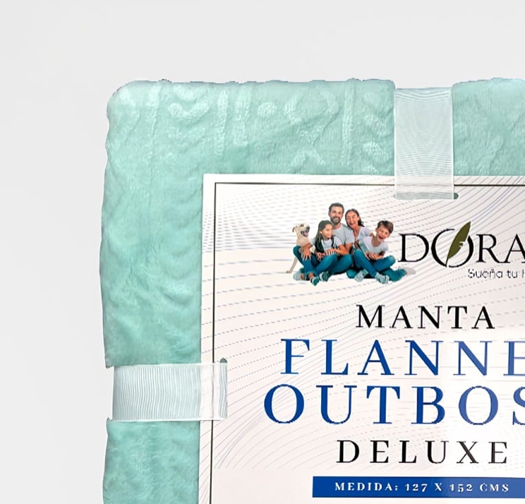 MANTA FLANNEL OUTBOSS DELUXE TURQUESA – DORAL 127×152 CM. - 2