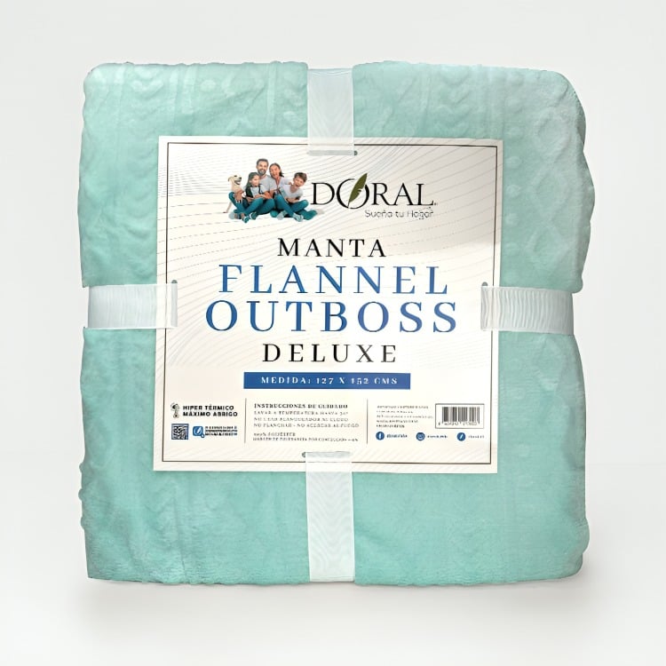 MANTA FLANNEL OUTBOSS DELUXE TURQUESA – DORAL 127×152 CM. - 3