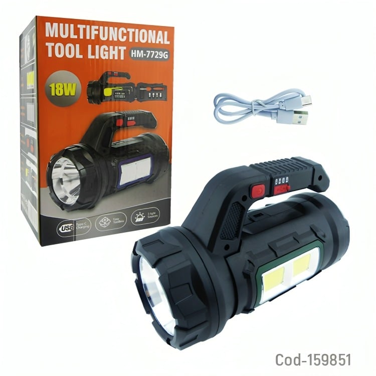 LAMPARA SOLAR DE 51 LED MAS 3 LED COB DUO COLOR MODELO HEL-6889T A 45 WATT RECARGABLE - 3
