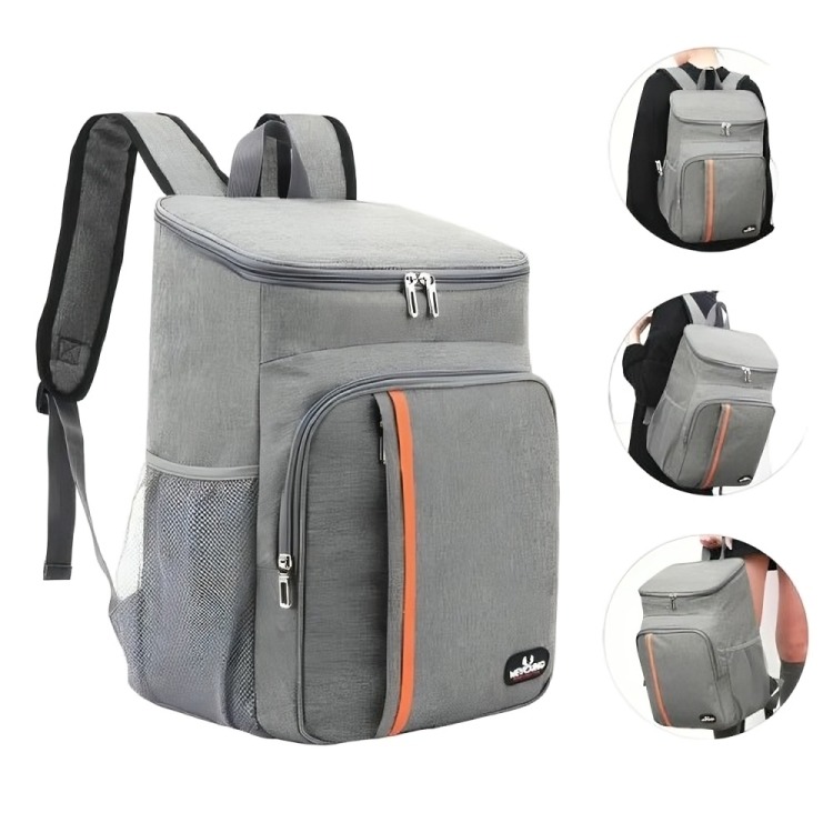 MOCHILA TÉRMICA BOLSA GRANDE PARA ALMUERZO DE 18 LITROS GRIS - 2