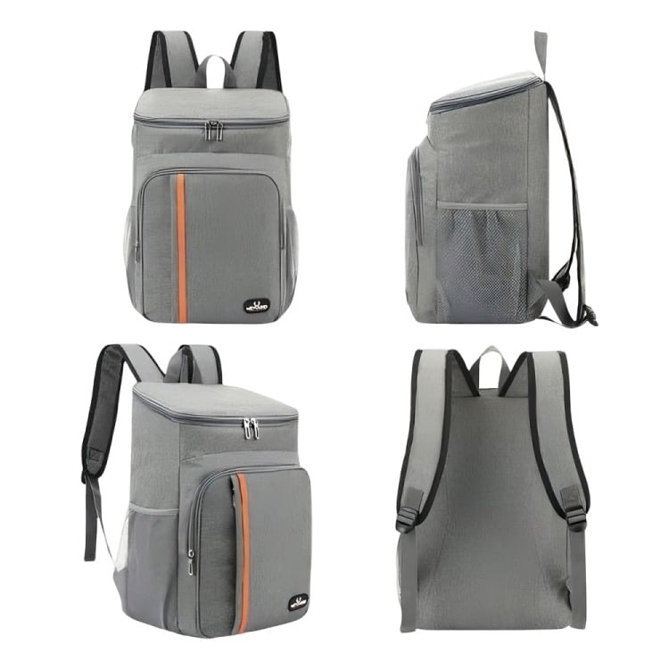 MOCHILA TÉRMICA BOLSA GRANDE PARA ALMUERZO DE 18 LITROS GRIS - 3