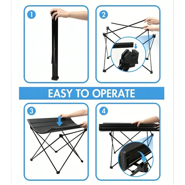MESA PLEGABLE CAMPING PASEO EVENTO BOLSO PORTATIL - 2