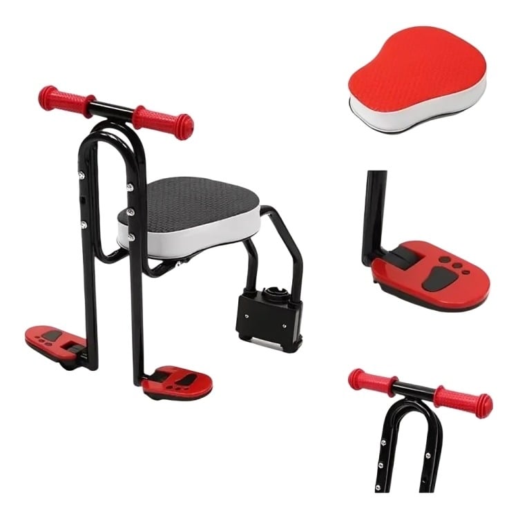 SILLA SOPORTE ASIENTO DELANTERO NIÑOS PORTA BEBE BICICLETA - 3