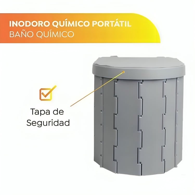 INODORO PORTÁTIL BAÑO PLEGABLE PARA CAMPING - 4
