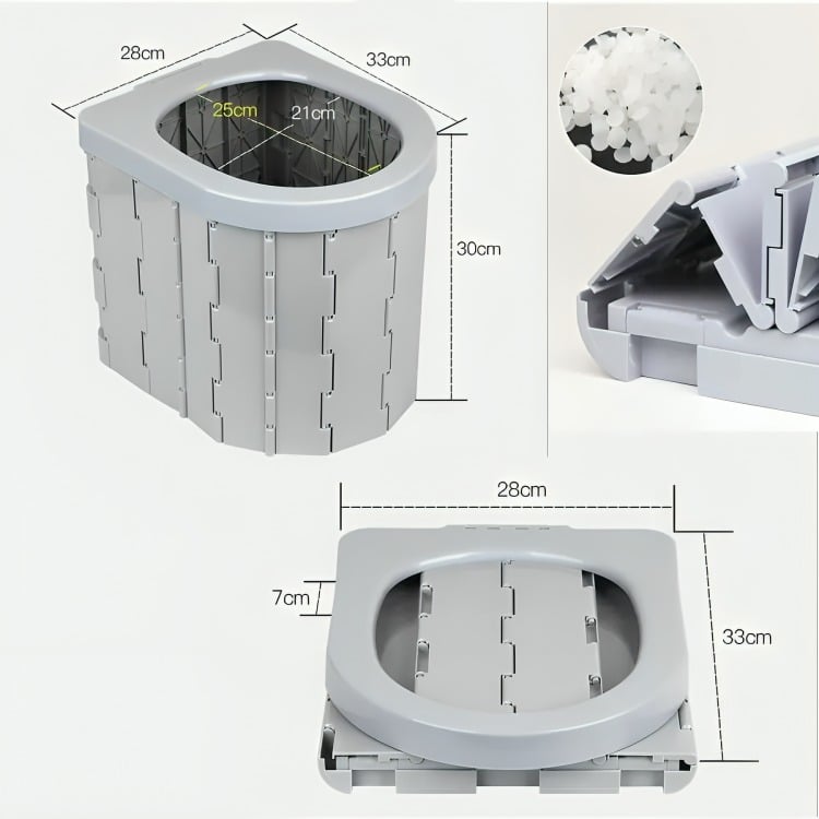 INODORO PORTÁTIL BAÑO PLEGABLE PARA CAMPING - 5