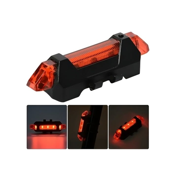 LUCES LED RECARGABLES PARA BICICLETA EN COLOR ROJO - 3