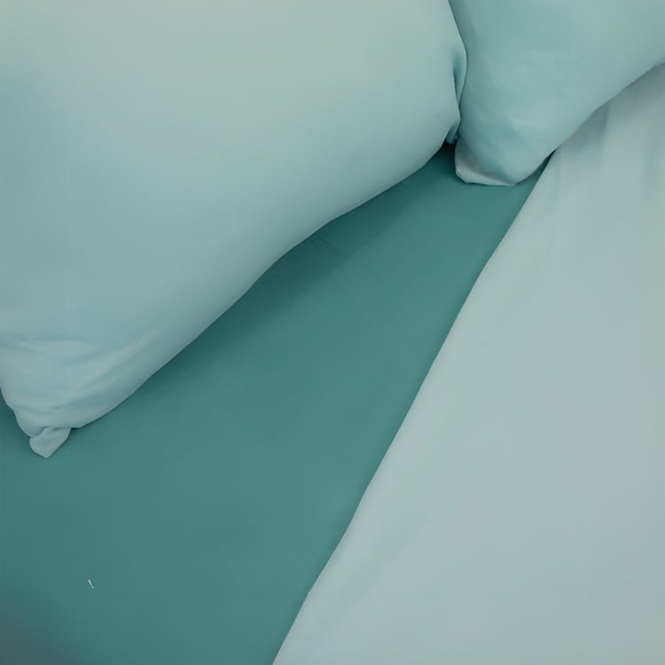 SÁBANAS DE POLAR COMPOSÉ KING 2.5 PLAZAS / BICOLOR TURQUESA – DORAL - 2
