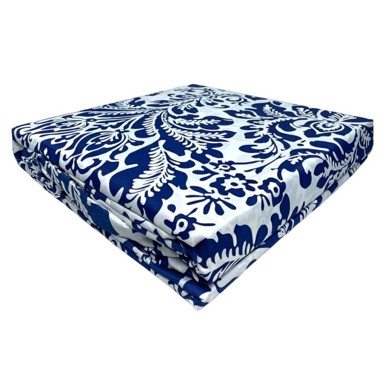 SÁBANAS MICRO PIEL DURAZNO 1.5 PLAZAS FLORAL AZUL - 1