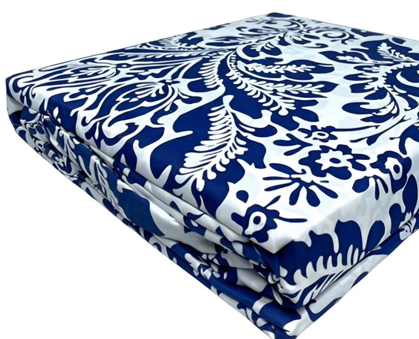 SÁBANAS MICRO PIEL DURAZNO 1.5 PLAZAS FLORAL AZUL - 2