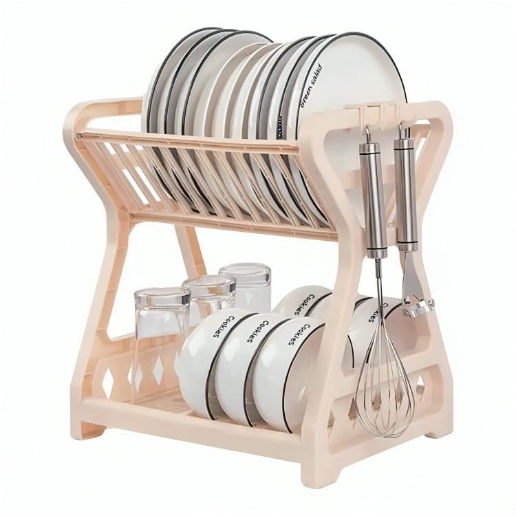 SECADOR ESCURRIDOR DE PLATOS 2 NIVELES PLASTICO ESCURRIDOR - 3