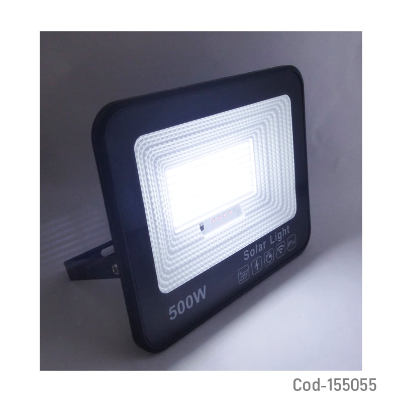 PROYECTOR SOLAR LED 500W CON PANEL SOLAR PVC 200 LED CONTROL REMOTO - 4
