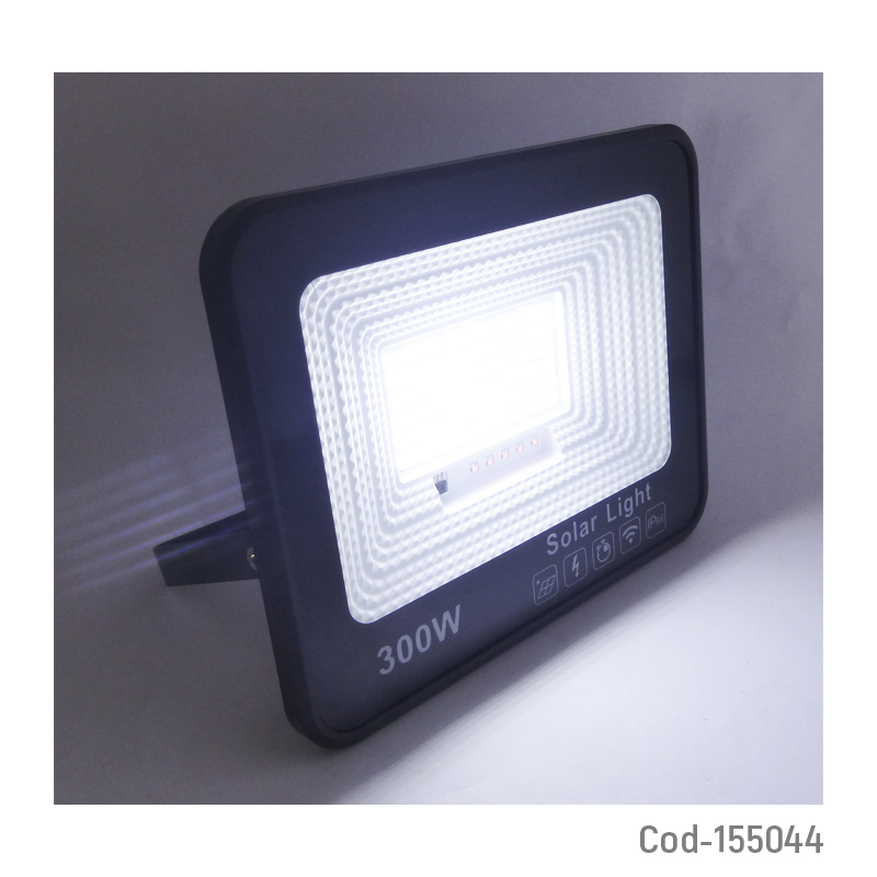 PROYECTOR SOLAR LED 300W CON PANEL SOLAR PVC 108 LED CONTROL REMOTO - 3