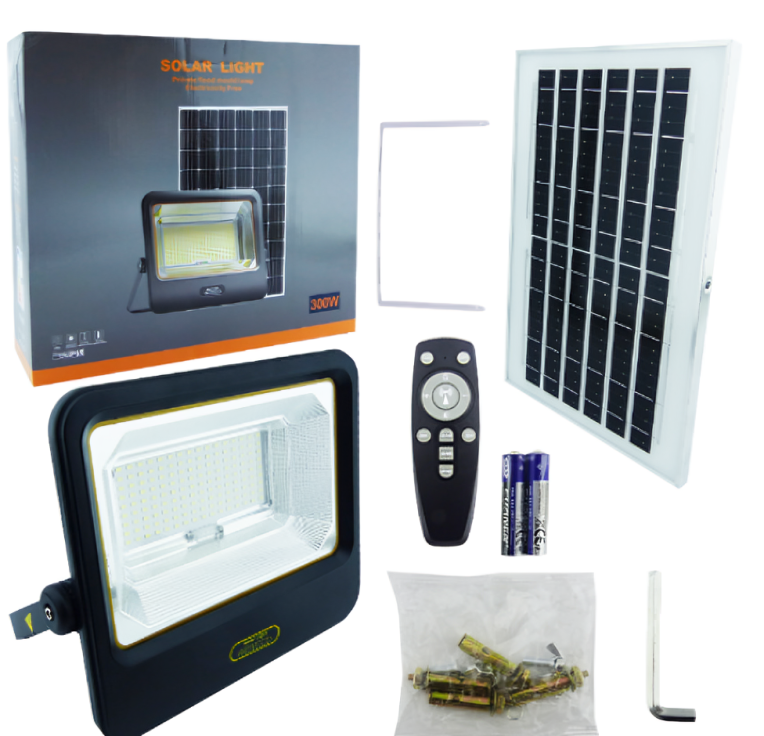 PROYECTOR SOLAR 300W 144 LED CON CONTROL - 3