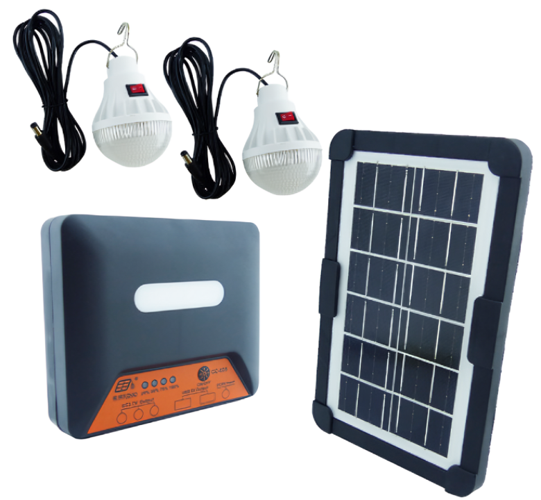KIT SOLAR EMERGENCIA FUZHAOI CC035 CON 2 USB - 2