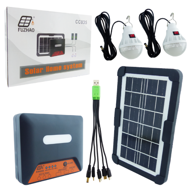 KIT SOLAR EMERGENCIA FUZHAOI CC035 CON 2 USB - 3