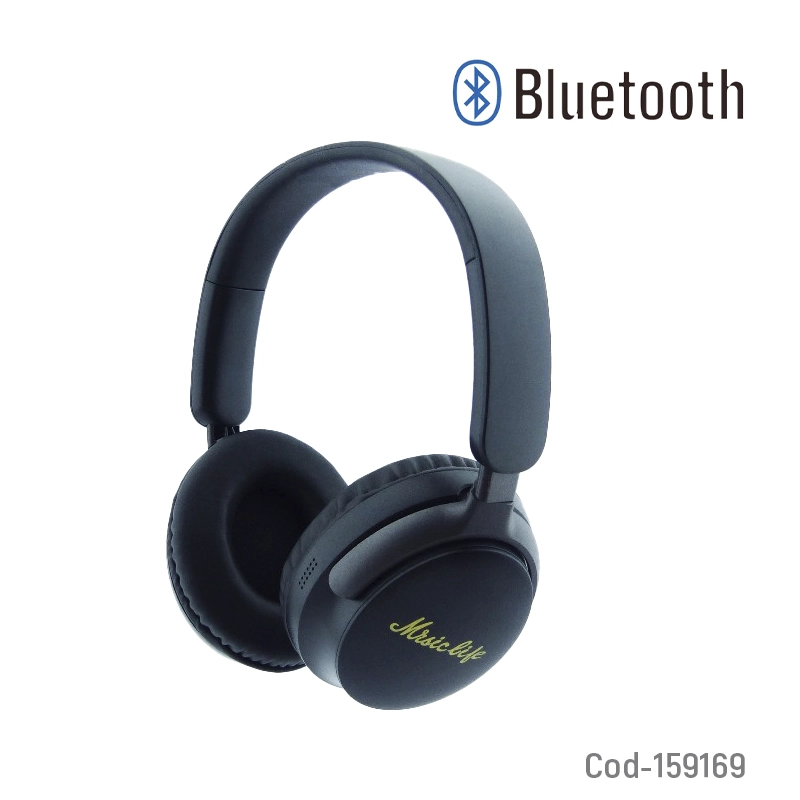 AUDÍFONO CINTILLO BT AKZ-22 EN COLOR NEGRO TF-FM - 3