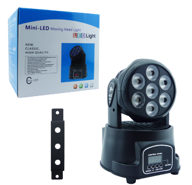 MOVING HEAD MINI 7 LED RGB LCD DMX - 3